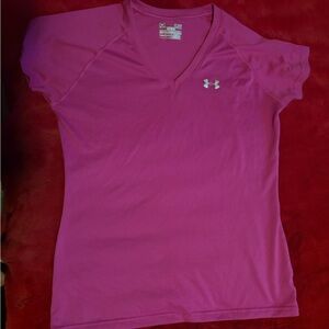 Under Armour Women's Pink V-Neck Top